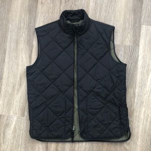 J. Crew Factory Quilted Walker Vest. Black. Medium.